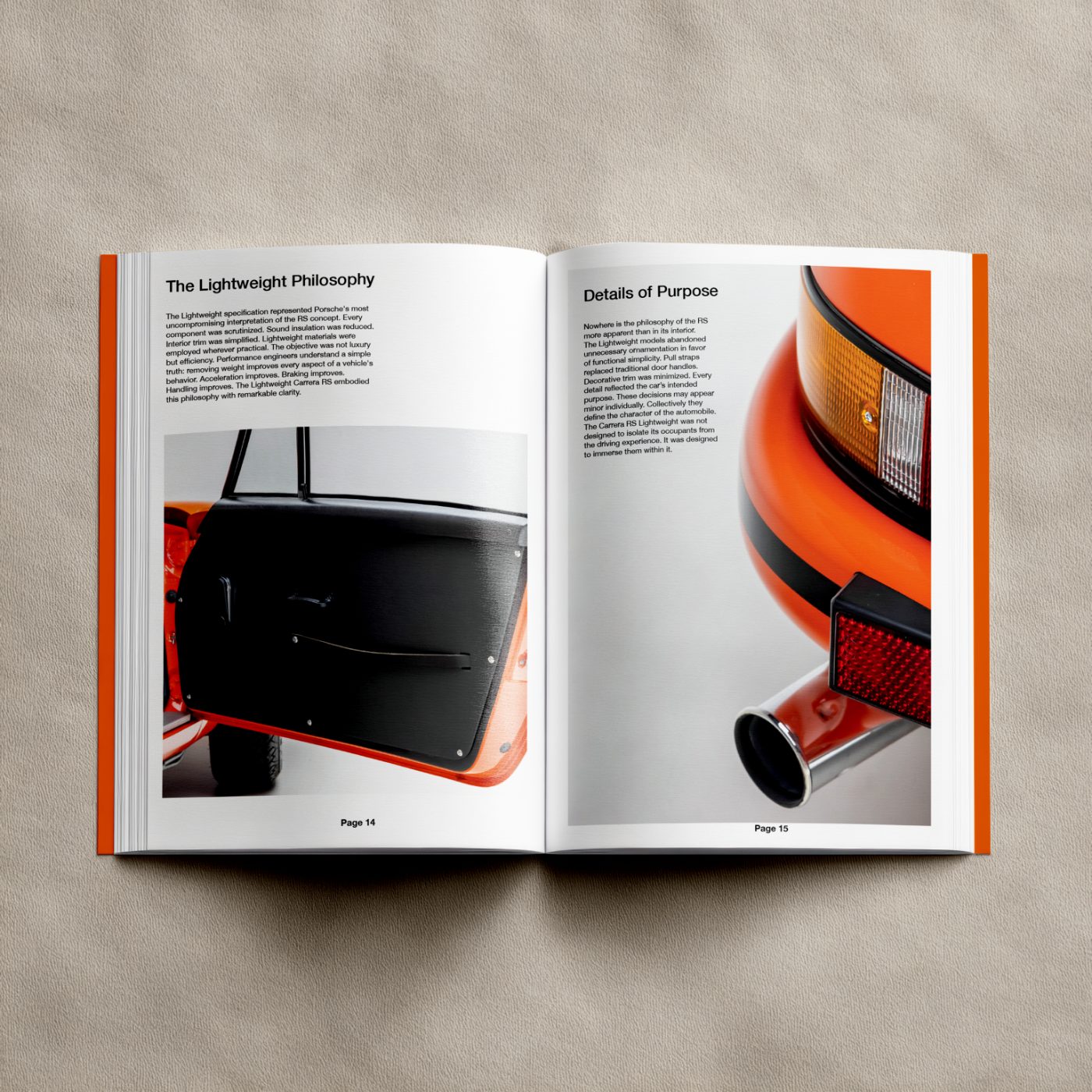 Coffee table book spread — Lightweight Philosophy pages